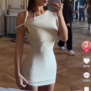 Khy by Kylie Jenner Women's Cream and White Dress NWT